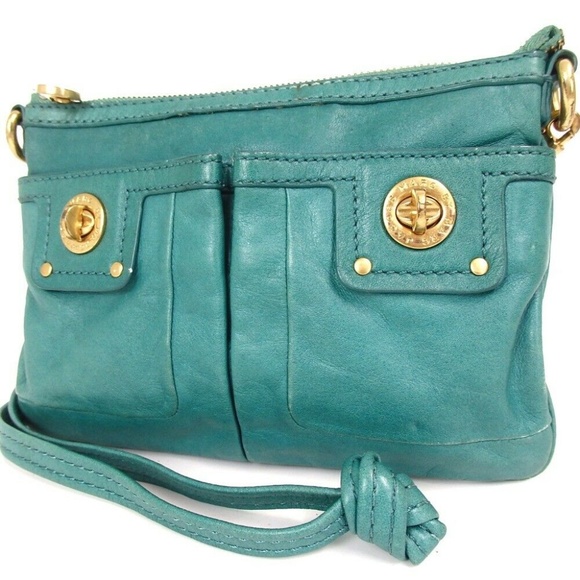Marc By Marc Jacobs Handbags - MARC BY MARC JACOBS 3 way teal & gold Leather bag